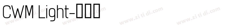 CWM Light字体转换